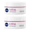 Nivea Tagescreme VITAL Anti-Falten Intensiv Plus LSF 15 Bio Arganöl 2 x 50 ml, 2-tlg., Bio Arganöl, Calcium