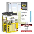 EASYmaxx Insect Protect Fliegengitter Fenster mit Magnetbefestigung | zuschneidbares Moskitonetz | Insektenschutz Fenster bis 130 x 150 cm | Mückenschutz Magnet - leichte Montage [2 Stück]