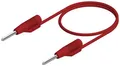 Hirschmann Test & Measurement MVL 2/100 rt Messleitung Stecker 2mm Stecker 2mm 1.00m Rot 1St.