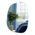 Tulup LED-Lichtspiegel Spiegel Klecks Klecksform Asymmetrischer Ausgefallene Organische, Kühles Licht, Im Spiegel integrierte LED-Beleuchtung 90.9 cm x 66 cm