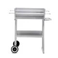 tepro Pasadena 1030 Holzkohlengrill – Großer BBQ‑Trolley mit ca. 58×41 cm Grillfläche, windstabilem Windschutz & 2 verchromten, höhenverstellbaren Grillrosten