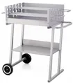 Tepro Holzkohlengrill Grillwagen mit Rollen Pasadena silber inkl. Haltergriffe