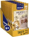 Vitakraft Treaties Minis, Hundeleckerli, weicher Hundesnack gefüllt mit Leberwurst, Hunde Trainingsleckerli, ohne Zusatz von Zucker (8X 48g)
