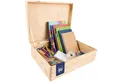 Creative Deco Aufbewahrungsbox XL Große Holzkiste mit Deckel, 40x30x14 cm, Erinnerungsbox Baby