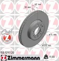 2x Bremsscheibe Zimmermann 150.1297.20 2 Bremsscheiben Vorderachse Vorne