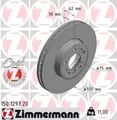2x Bremsscheibe innenbelüftet 150.1297.20 ZIMMERMANN für BMW X5