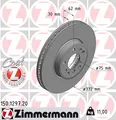 2x ZIMMERMANN Bremsscheibe 150.1297.20 für BMW