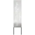 vidaXL Garten Sichtschutz-Leinwand Floral Silber 32 x 140 cm Edelstahl 876228