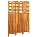 vidaXL 3-teiliger Raumteiler 121x2x170 cm Akazie Massivholz