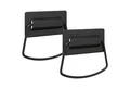 vidaXL Möbelgriff Schrankgriffe 2 pcs Schwarz 85 x 45 mm Metall (2-St)