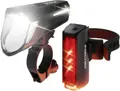 FISCHER FAHRRAD Fahrradbeleuchtung Set PLUS 110 + TWIN STOP LED Schwarz