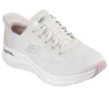 Skechers Damen Arch Fit 2.0 Easy Chic Sports Shoes, Natural Mesh Pink Trim, 40 EU