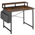 TECTAKE Schreibtisch mit Ablage und Stofftasche