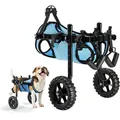 VEVOR Hunderollstuhl für Hinterbeine, verstellbarer Haustierrollstuhl, leichter Hundewagen mit stoßdämpfenden Rädern, Gehhilfe für behinderte, gelähmte, verletzte Hunde bis 10 kg, S