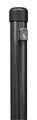 Alberts 613280 Zaunpfosten für Maschendrahtzäune | zinkphosphatiert, anthrazit-metallic kunststoffbeschichtet | Länge 1500 mm | Pfosten-Ø 34 mm