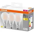 OSRAM LED-Lampe Base Classic A Filament, E27, 11W ersetzt 100W, warmweiß, 3 Stück