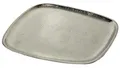 Meinposten Dekoschale Dekoteller Metall silber Dekoschale Metallteller Deko 25 x 22 cm (1 St)