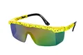 WILBERS & WILBERS 20138-80er Jahre Brille mit Spiegelglas, Skibrille, Partybrille für Karneval, Gelb