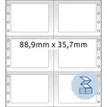 HERMA Computeretiketten endlos 88,9 x 35,7 mm 2-bahnig weiß 8.000 Etiketten
