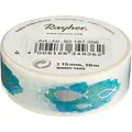 Rayher Washi-Tape 50187356, Fisch hellblau, 15mm x 10m, Klebeband aus Reispapier