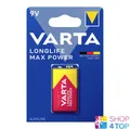 VARTA Longlife Max Power 9V Alkali E-Block Batterie MN1604 2027 NEW