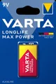 Varta Longlife Max 9V E-Block Max Tech 6LR61 MN1604 6LP3146 im 1er Blister
