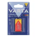 VARTA LONGLIFE MAX POWER ALKALINE 9V E-BLOCK 4722 6LR61 MN1604 (MHD 12.2029)