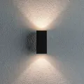 PAULMANN LED-Außenwandleuchte "Flame", BxHxT: 5,8 x 12,8 x 5,8 cm, Aluminium - grau