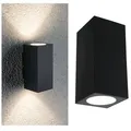 LED Außenwandleuchte Flame IP44 eckig 58x75mm 3000K 2x3,5W 2x260lm 230V Anthrazit Aluminium