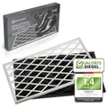 Heimwert Premium Fußmatte für Außen aus rostfreiem Edelstahl | Abnehmbarer Edelstahlrahmen | Gummi-Schmutzfangmatte | Leicht zu reinigen | Ideal für Hauseingänge | 58x38cm