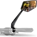 BALOU Fahrradspiegel mit extra großer Spiegelfläche und Reflektorstreifen