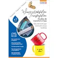 GLOREX 6 1241 700 - Wasserschiebefolie, 3 Stück Transferfolie A4, Dekoration von Glas, Keramik, Kerzen, Metall, Holz und Kunststoff, für Laserdrucker & Kopierer