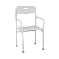 Rehaforum Medical Dusch-Toilettenrollstuhl RFM Faltbarer Duschstuhl mit Rückenlehne