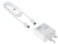 Samsung Galaxy Official 15W Adaptive Fast Charger (with USB-C to C Data Cable), White