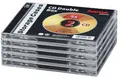 Hama CD-Doppel-Leerhülle Standard, 5er-Pack, Transparent/Schwarz