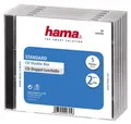 Hama 00044745 CD-Doppel-Leerhülle Standard 5er-Pack Transparent,Schwarz