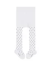 FALKE Unisex Baby Strumpfhose Little Dot B Ti Baumwolle gemustert 1 Stück, Weiß Off-White 2040, 62-68