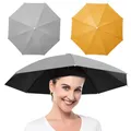 YANGSHINE 2 x Regenschirmhut mit Gummiband, Outdoor-Angelschirm, faltbar, Kopfbedeckung, Regenschirmhut, Farbe: Nr. 7, 69 cm