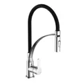 Eisl Spültischarmatur "CARNEO", 3/8", Wassersparend, Messing, schwarz/chromfarben