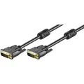 Goobay DVI Anschlusskabel 1.80 m Schwarz 93574 vergoldete Steckkontakte, mit Ferritkern