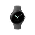 Google Pixel Watch - WLAN Smartwatch - Silber mit Charcoal Armband