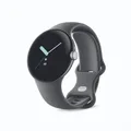Google Pixel Watch WiFi, silbernes Edelstahlgehäuse mit Charcoal #1906876