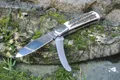 Mercury Messer 980-2CDC Klassisches Taschenmesser Z50CD15 Stahl Hirschhorn Jagd