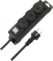 Brennenstuhl Std-Verteiler 3fach 2m H07RN-F3G1.5 schwarz, mit Schalter, BeSchu