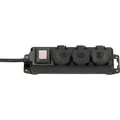 Brennenstuhl 1159950013 Outdoor Steckdosenleiste mit Schalter   Schwarz