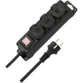 Brennenstuhl Outdoor-Steckdosenleiste IP44, 3-fach mit Schalter, schwarz