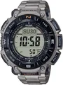 Chronograph, Quarzuhr, Armbanduhr, Herrenuhr, Solar, Stoppfunktion, Weltzeit titansilberfarben