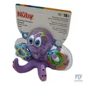 Nuby Badspielzeug – Schwimmende Krake mit 3 Ringen | Interaktives Badspielzeug f