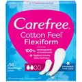 Carefree Slipeinlagen Cotton Flexiform, normal, String & Slip, mit Frischeduft, 56 Stück