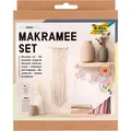 Folia Bastelset 23719 Makramee Set Boho, Set inkl. Garn, Holzstab und Perlen, ab 8 Jahre